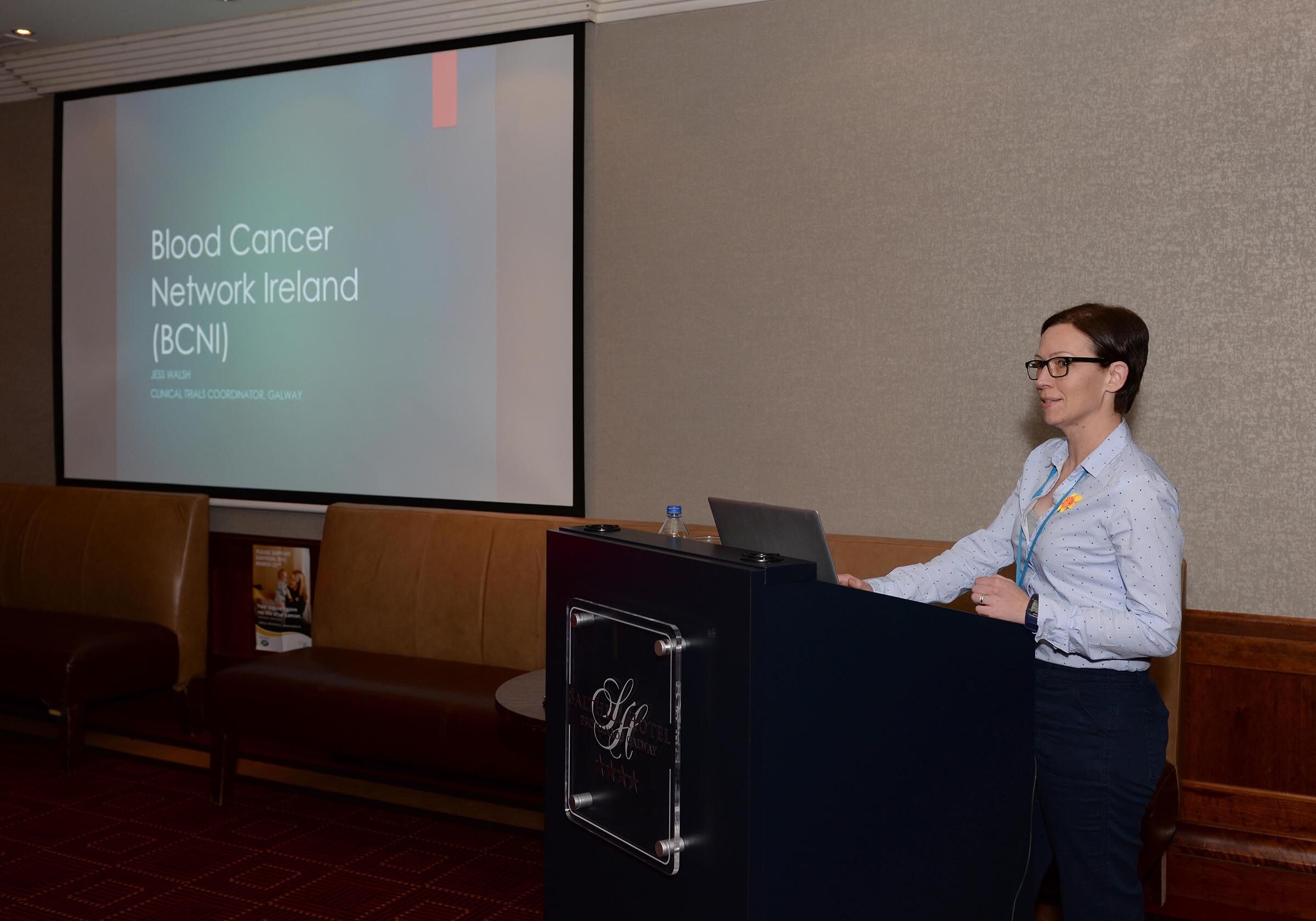 Jess speaking at Galway Daffodil day launch 2019